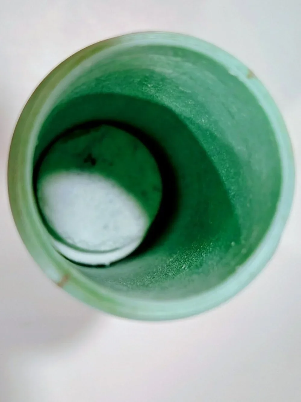 Vintage 1950's Green Polident Tablet Container Metal Lid